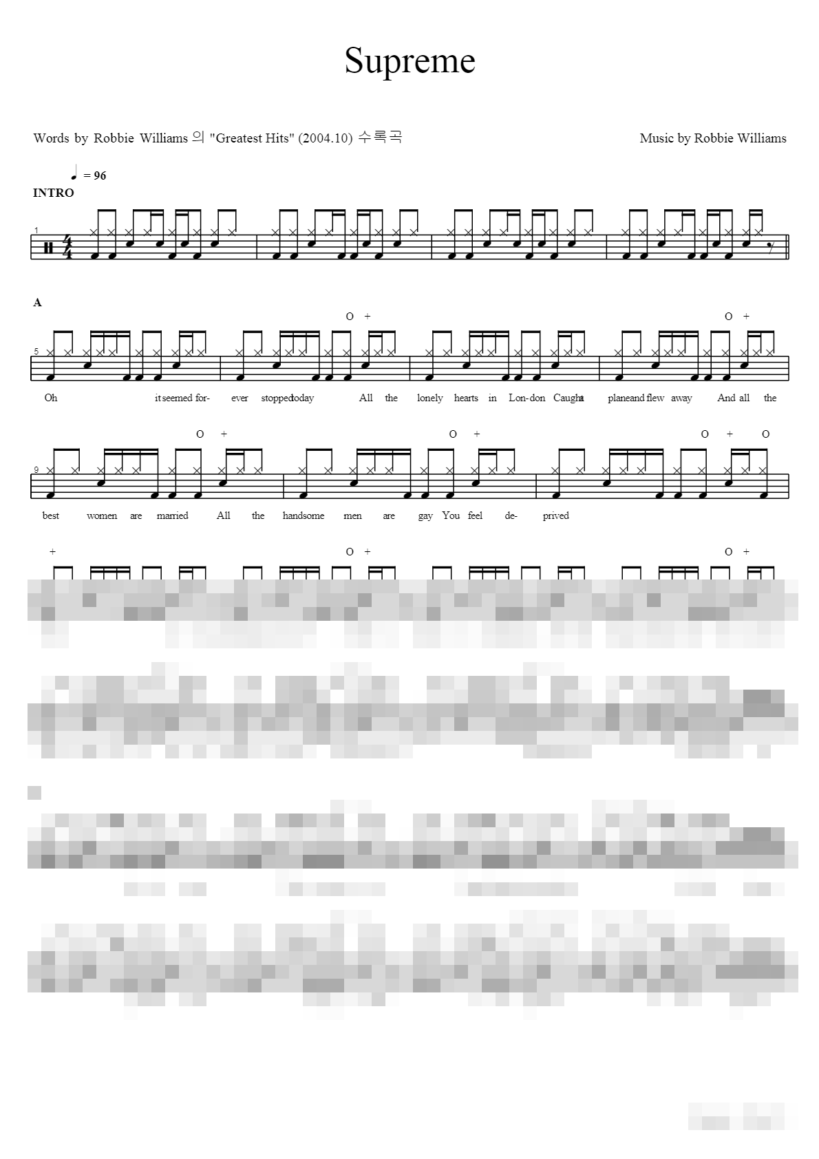 Supreme Sheet Music Preview