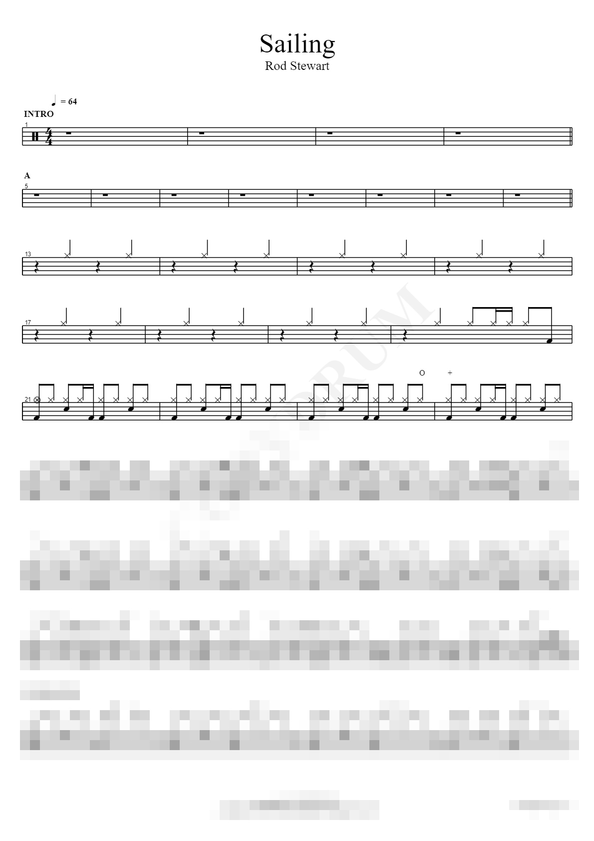 Sailing Sheet Music Preview