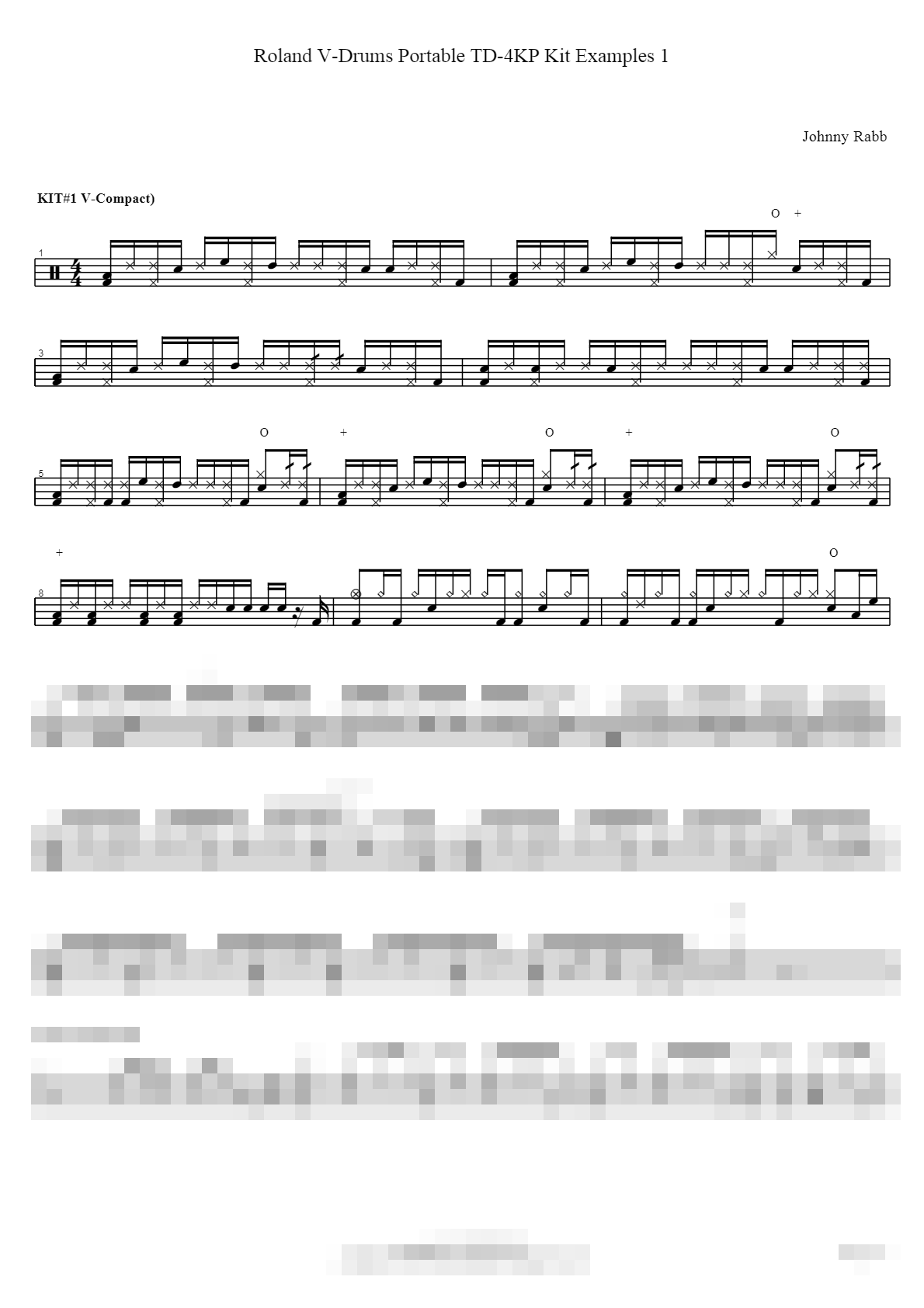 Drums Portable DRUM SOLO Sheet Music Preview