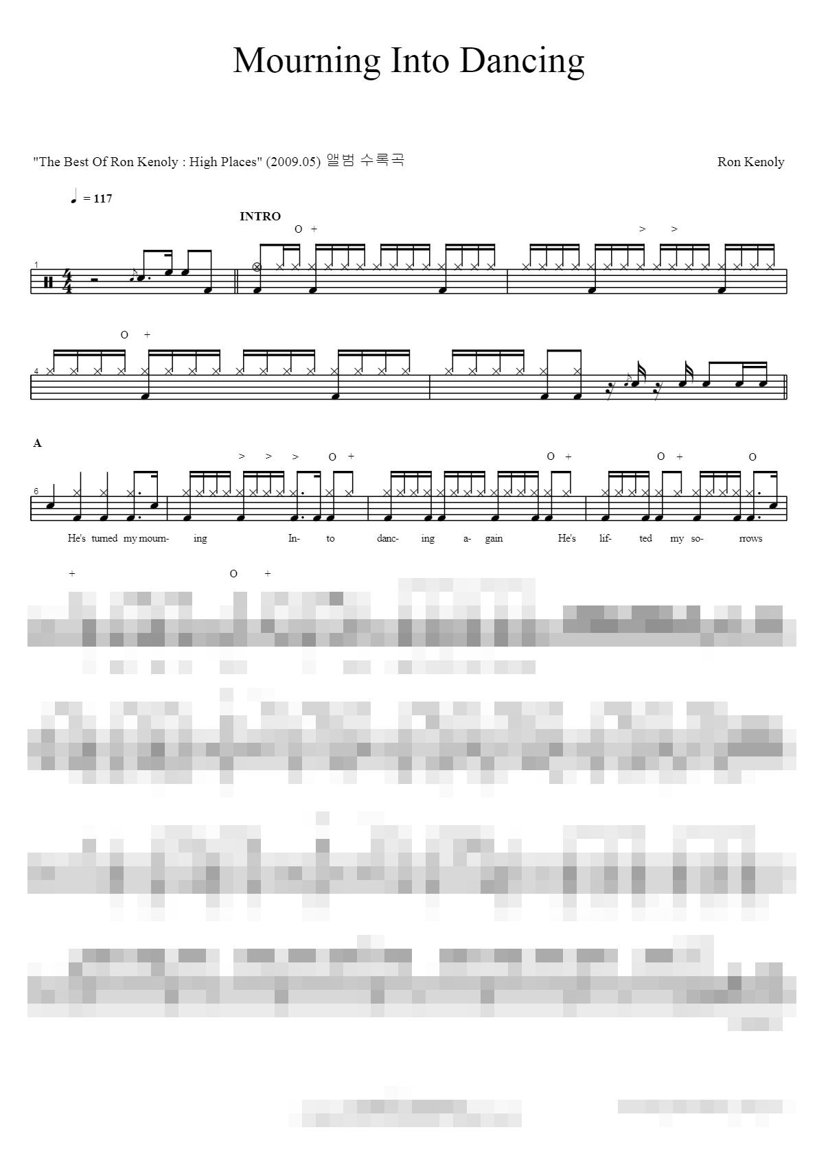 Mourning Into Dancing Sheet Music Preview