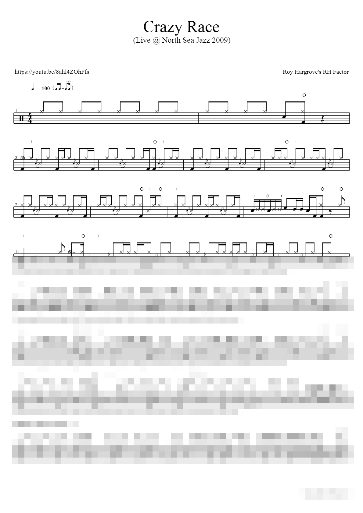 Crazy Race Sheet Music Preview