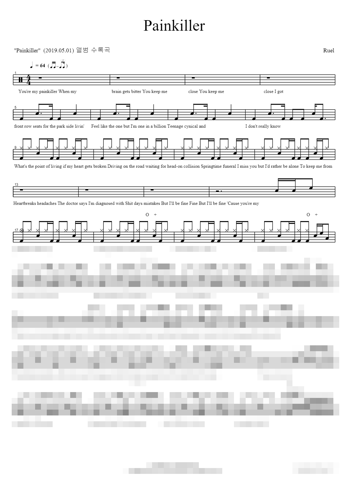 Painkiller Sheet Music Preview
