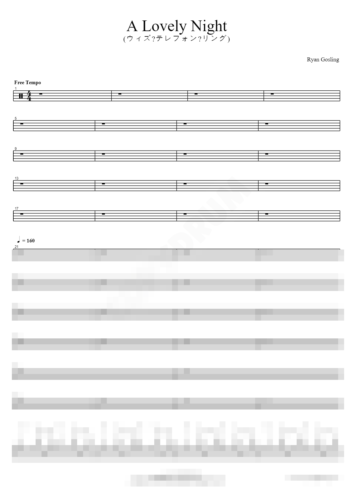 A Lovely Night Sheet Music Preview