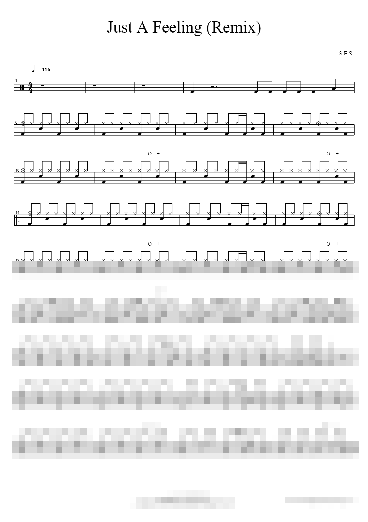 Just A Feeling (Remix) Sheet Music Preview