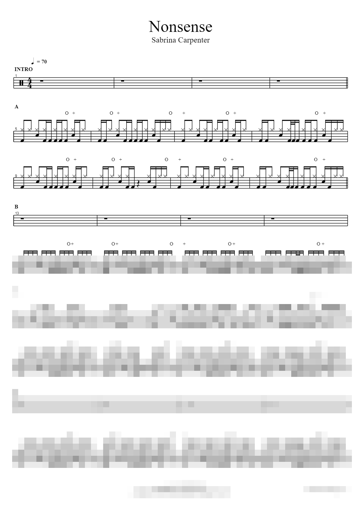 Nonsense Sheet Music Preview