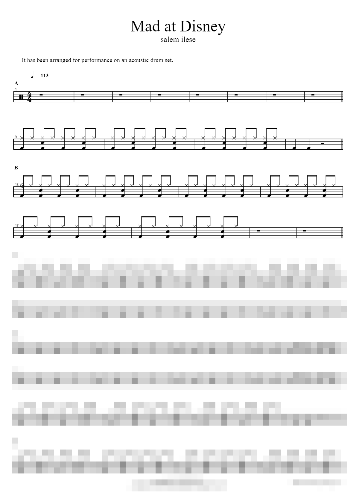 Mad at Disney Sheet Music Preview