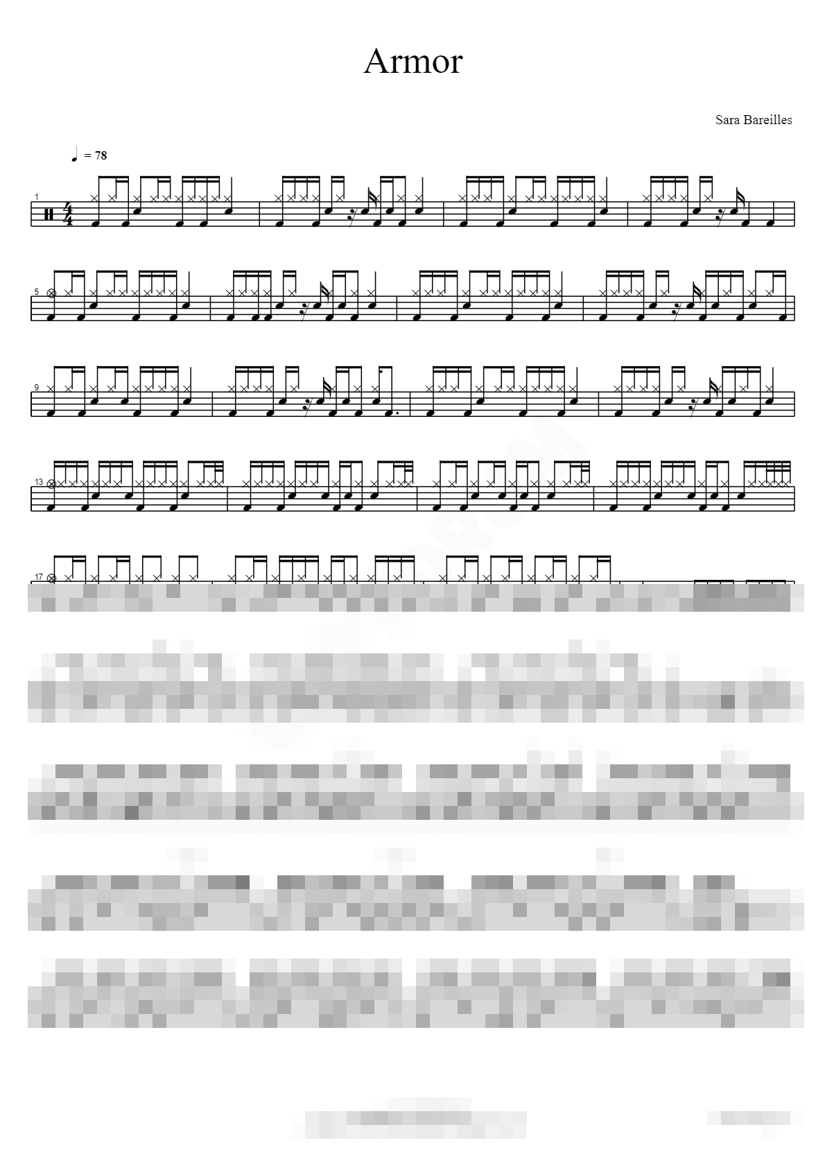 Armor Sheet Music Preview