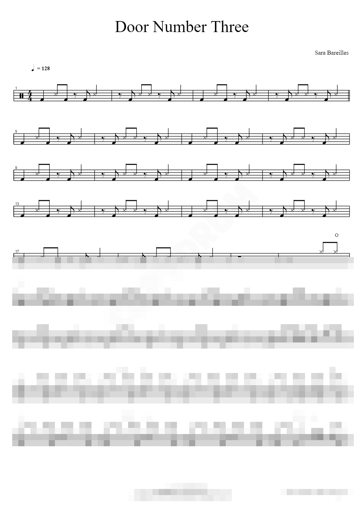 Door Number Three Sheet Music Preview