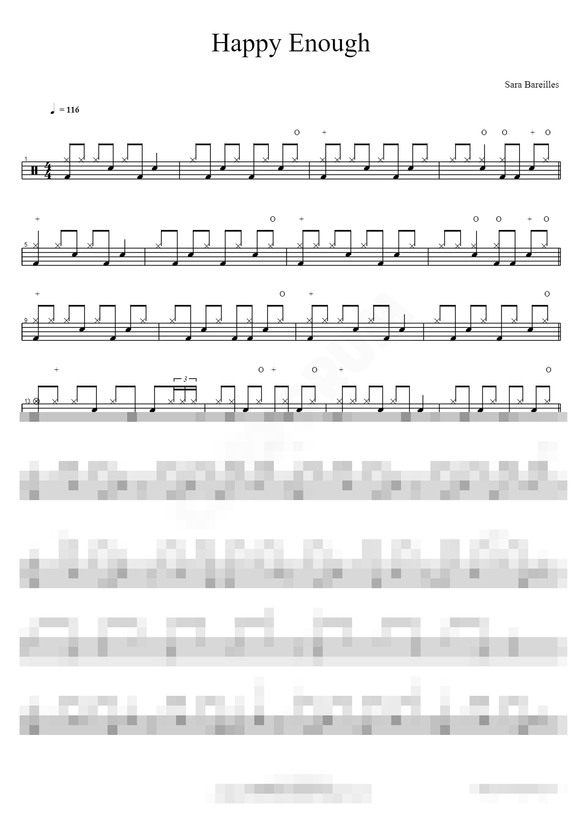 Happy Enough Sheet Music Preview