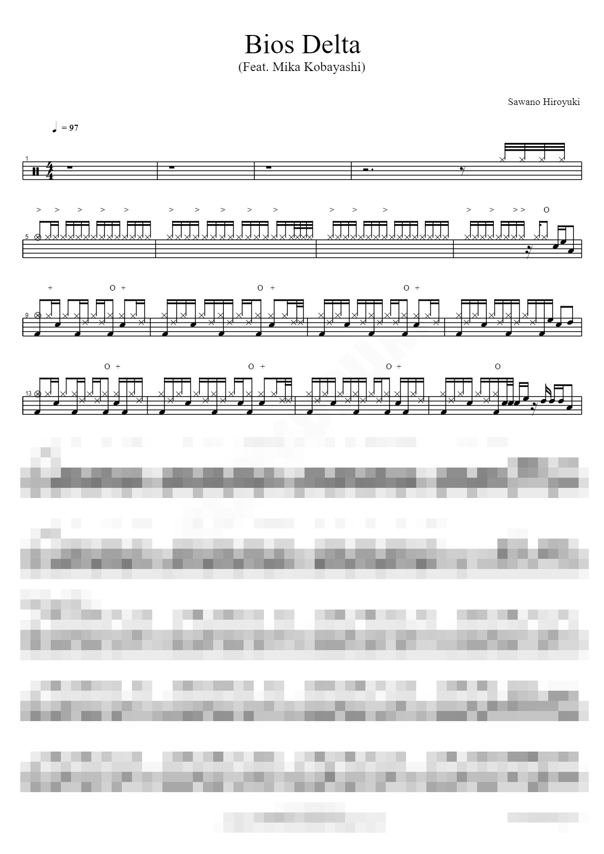Bios Delta (Feat. Mika Kobayashi) Sheet Music Preview