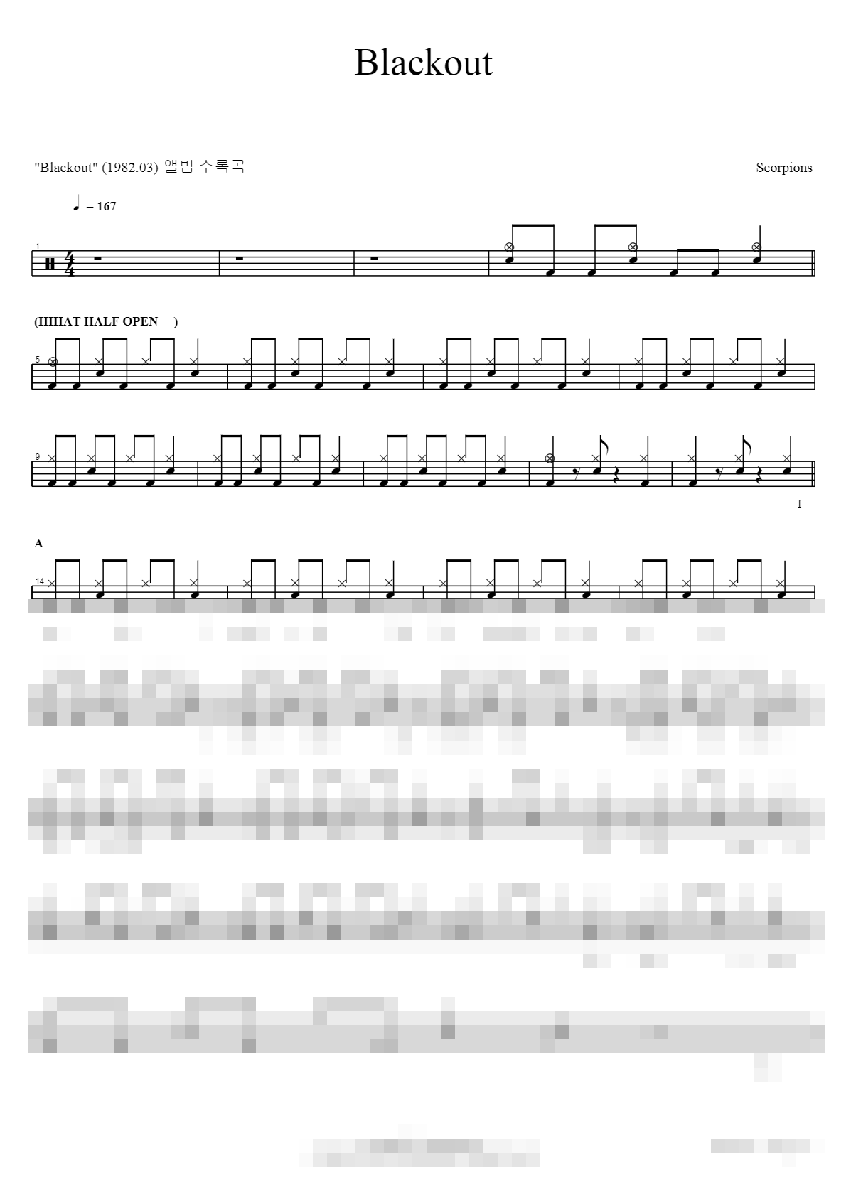 Blackout Sheet Music Preview