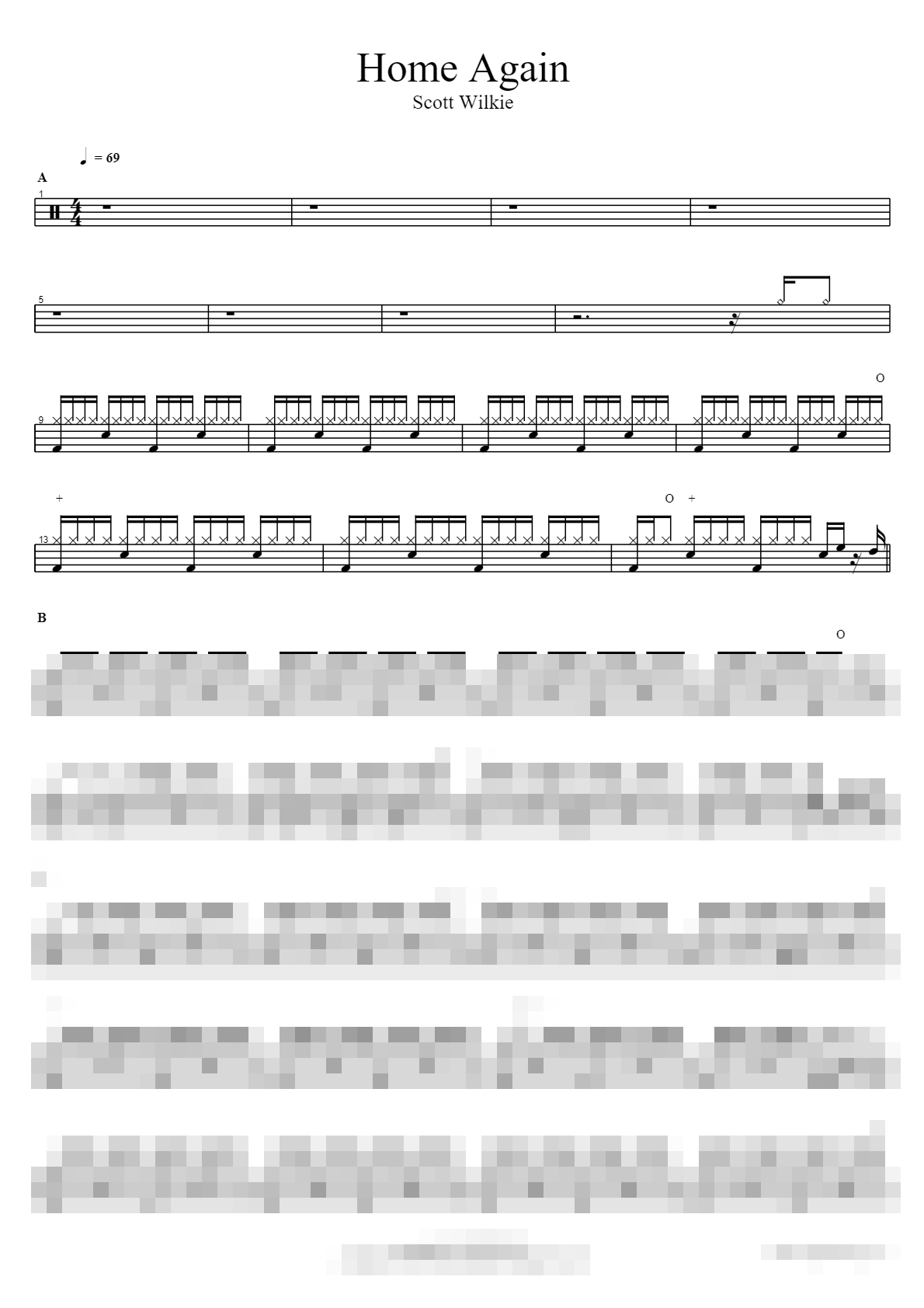 Home Again Sheet Music Preview
