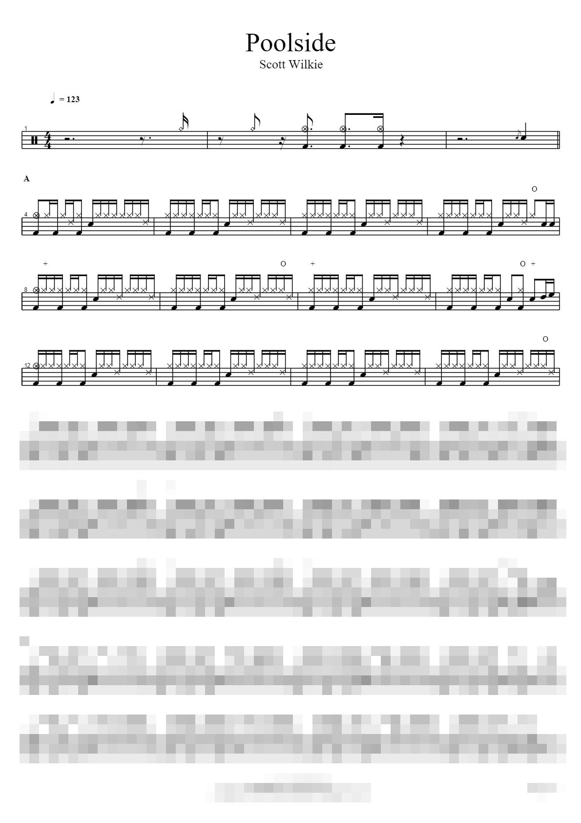 Poolside Sheet Music Preview