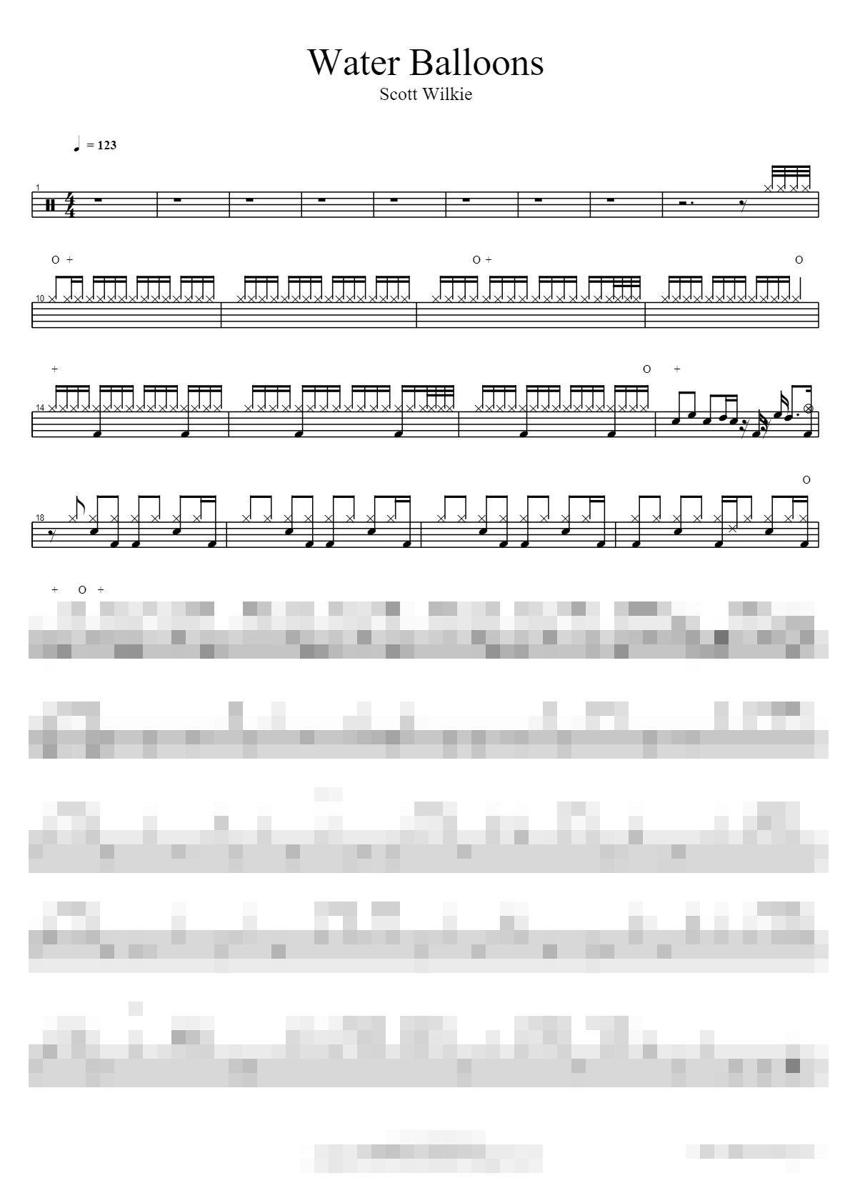 Water Balloons Sheet Music Preview