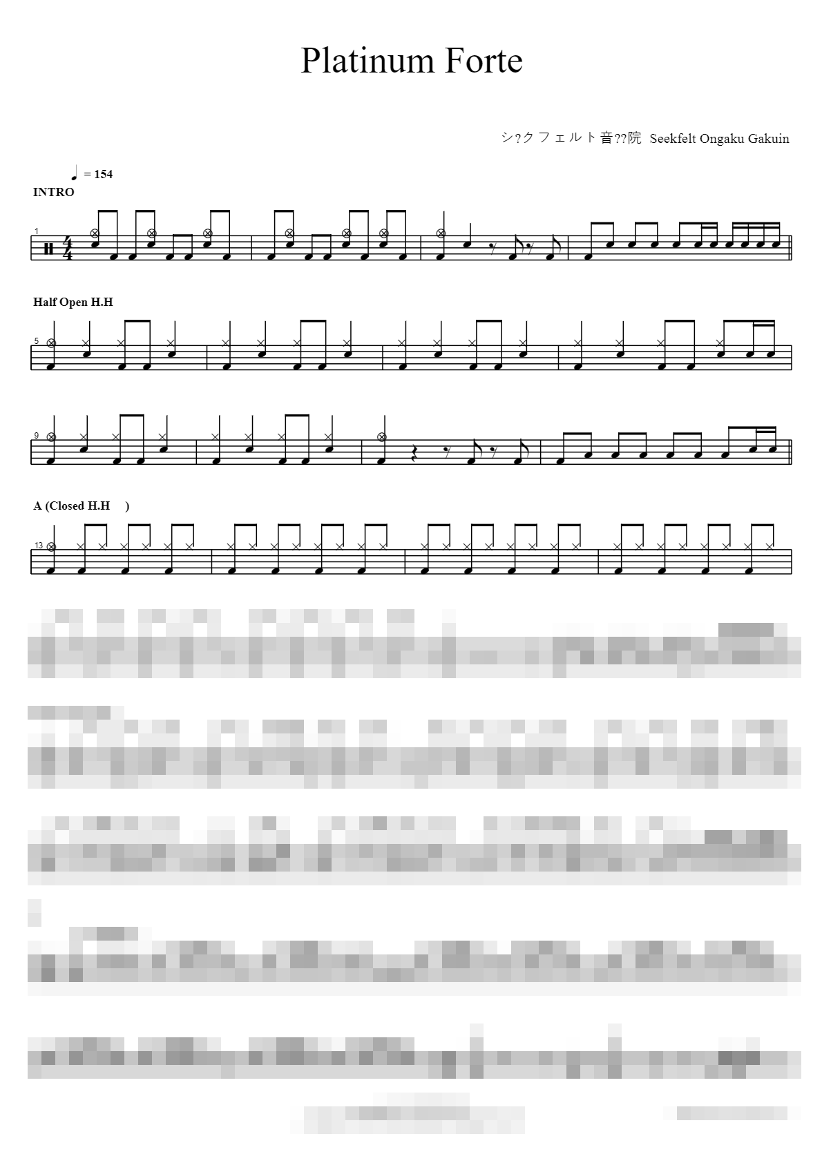 Platinum Forte Sheet Music Preview