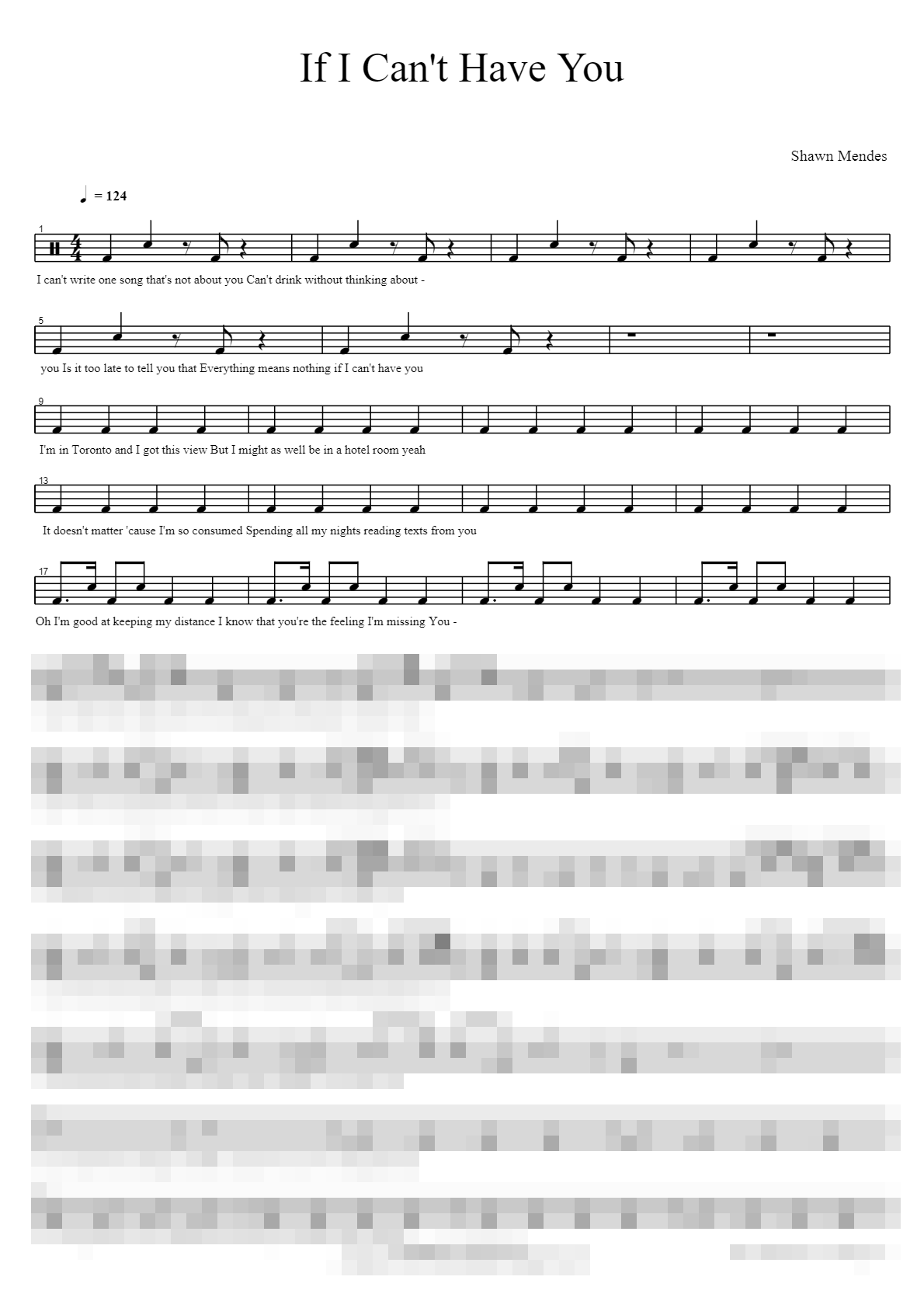 If I Can't Have You Sheet Music Preview
