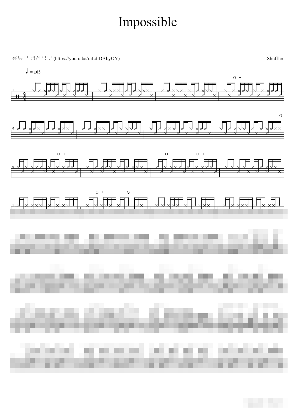 Impossible Sheet Music Preview