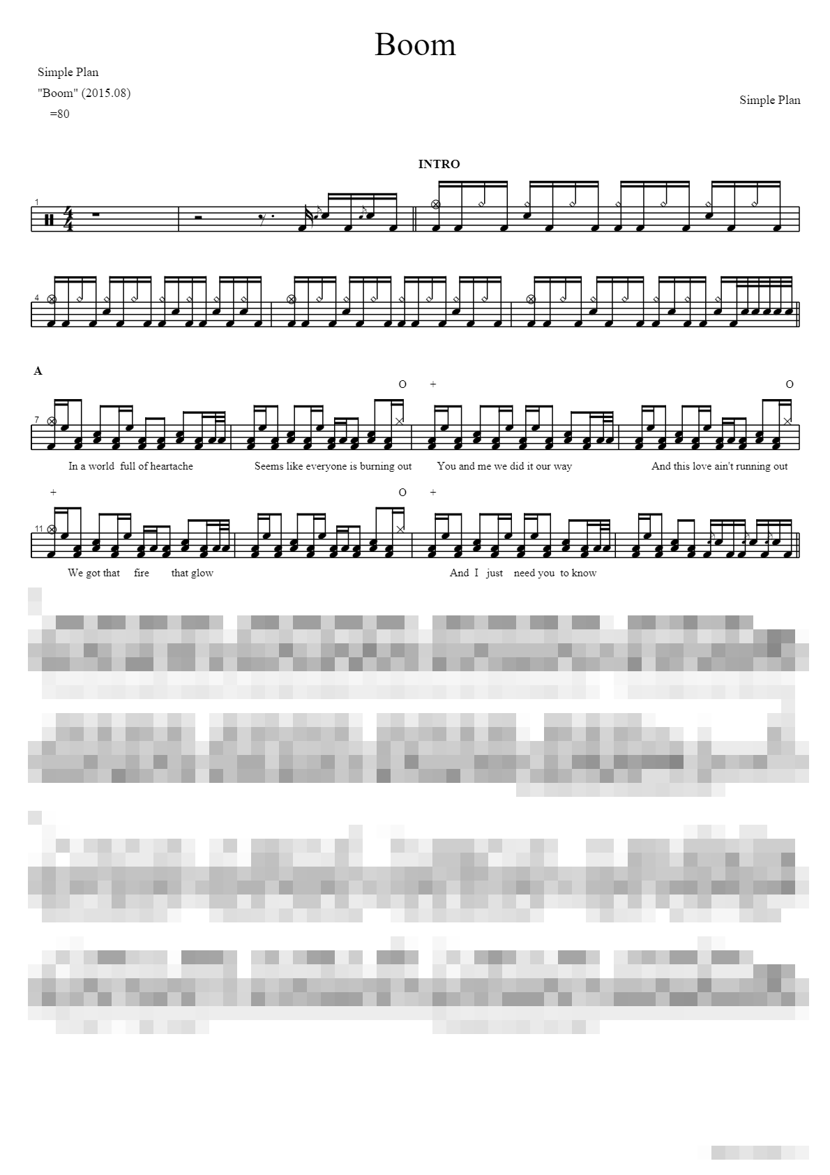 Boom Sheet Music Preview