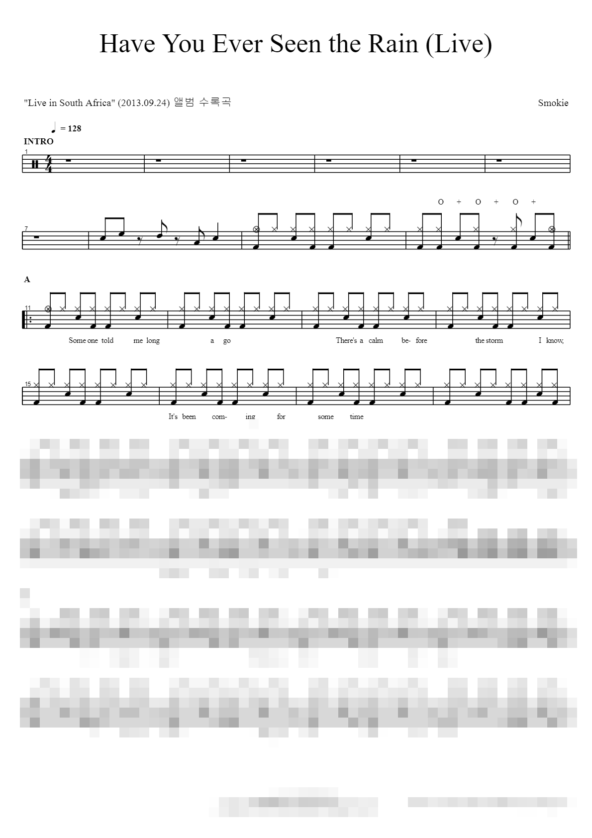 Have You Ever Seen the Rain (Live) Sheet Music Preview