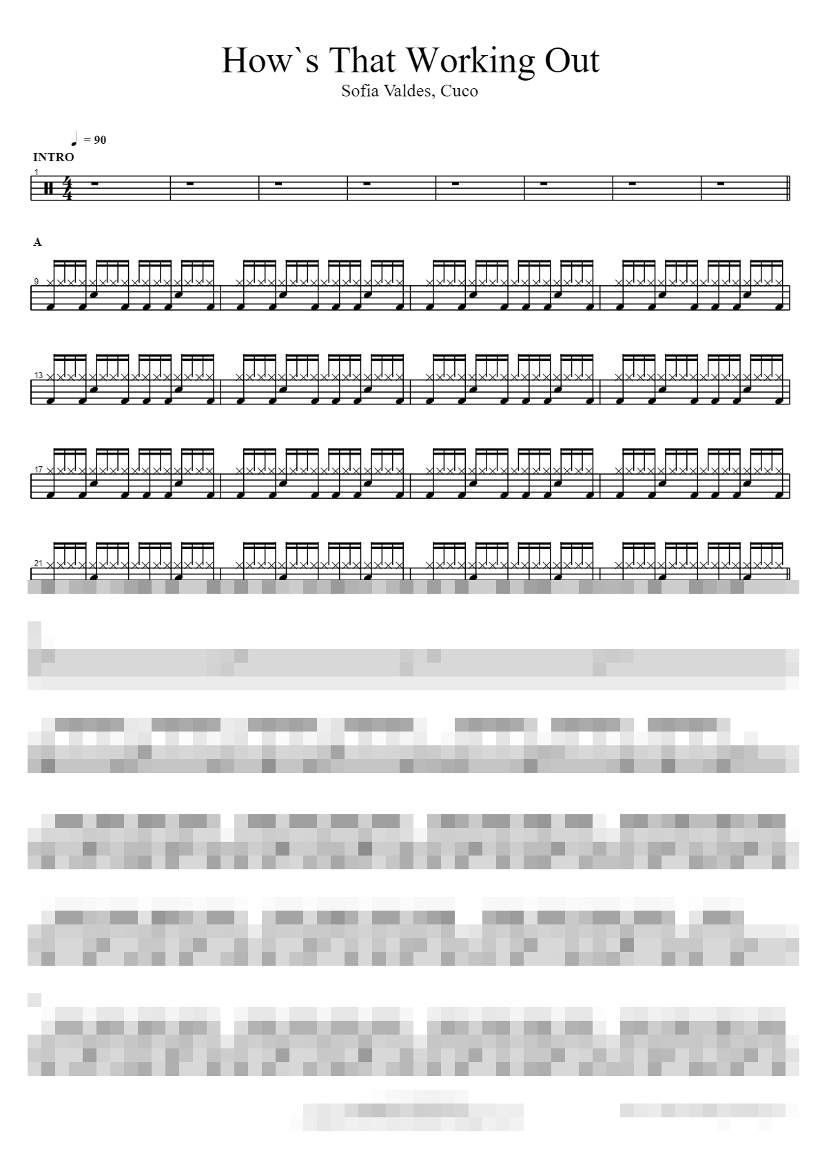 How’s That Working Out Sheet Music Preview