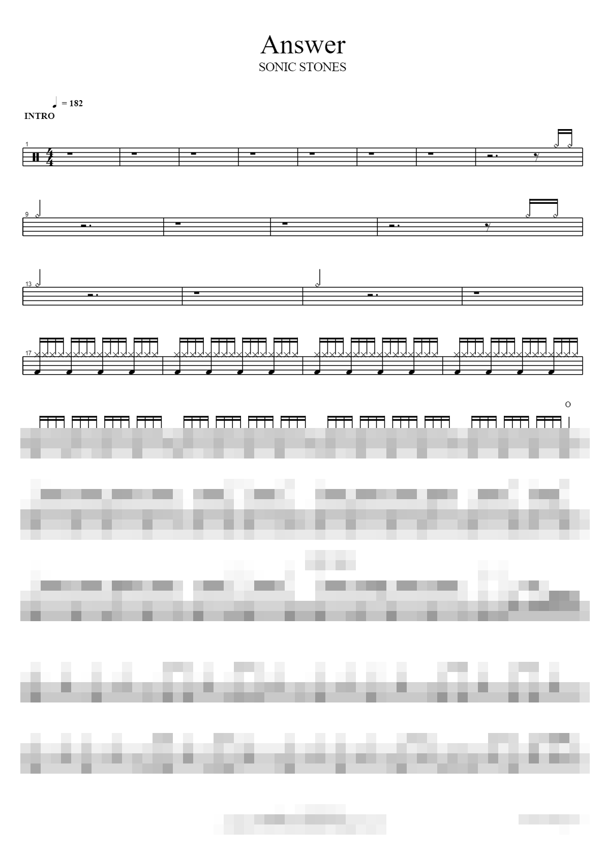 Answer Sheet Music Preview