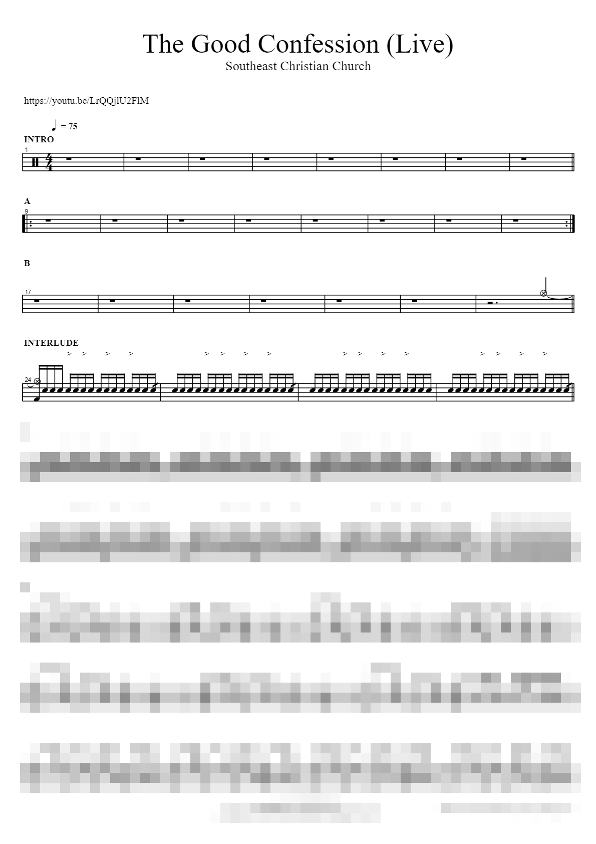 The Good Confession (Live) Sheet Music Preview