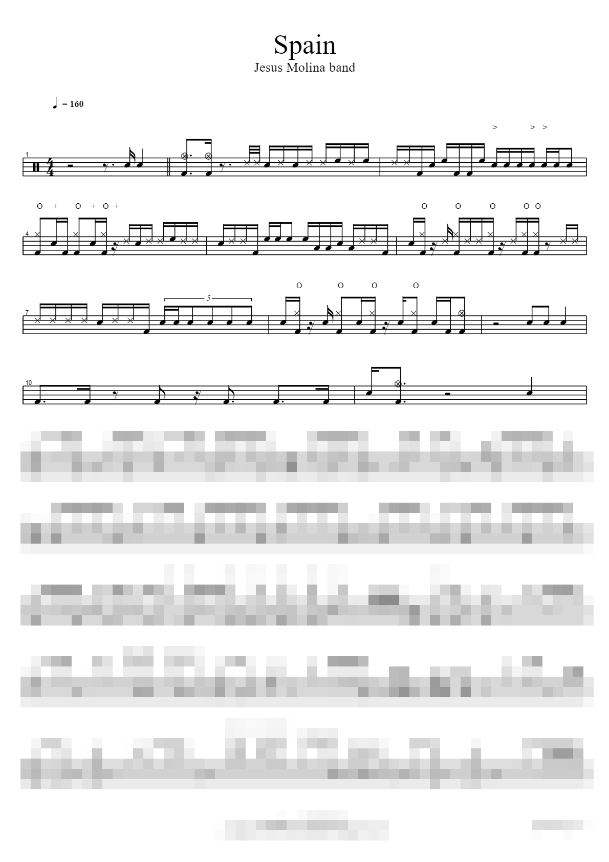 spain Sheet Music Preview