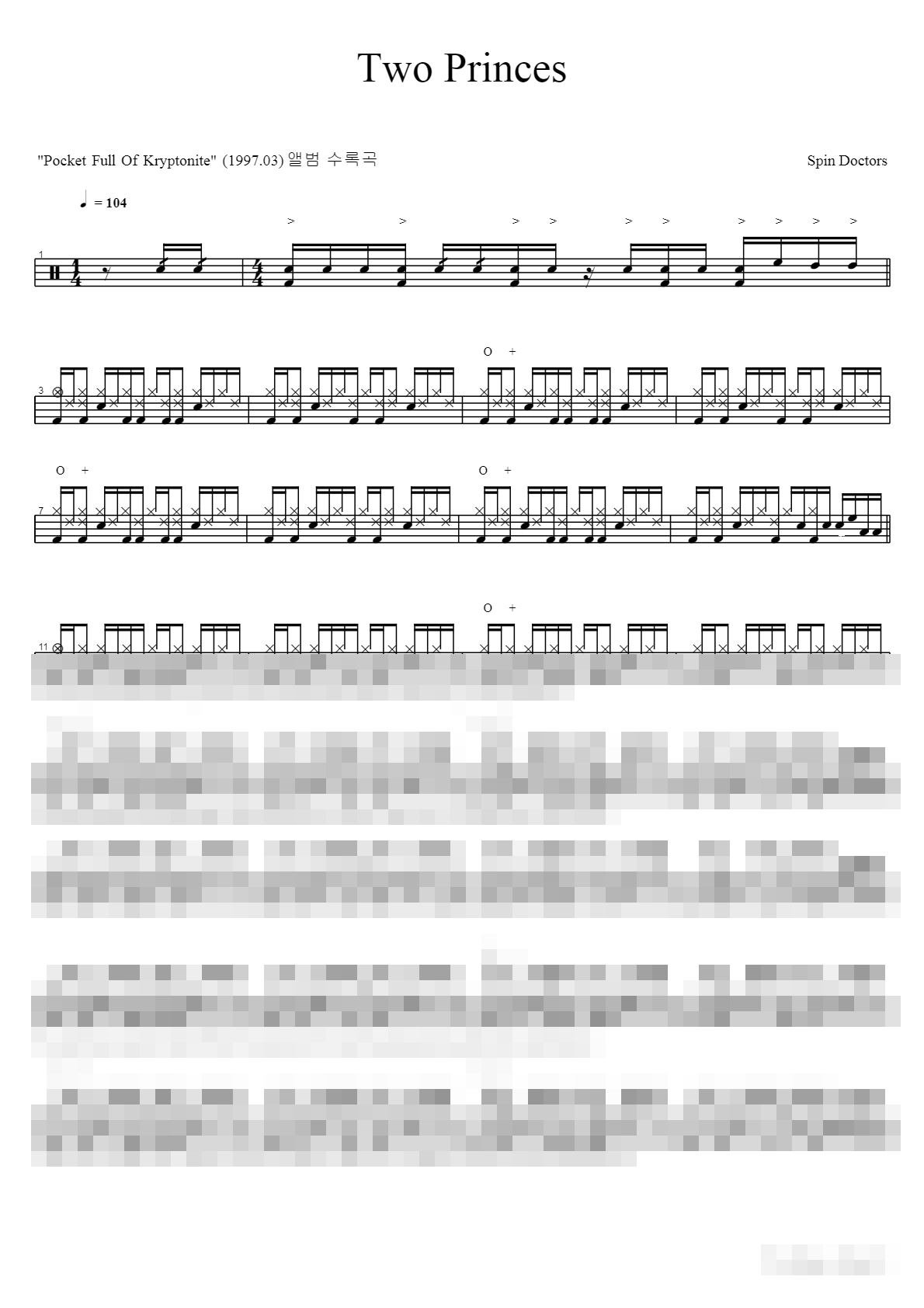 Two Princes Sheet Music Preview