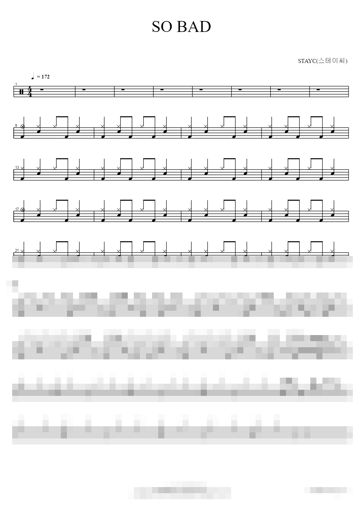 SO BAD Sheet Music Preview