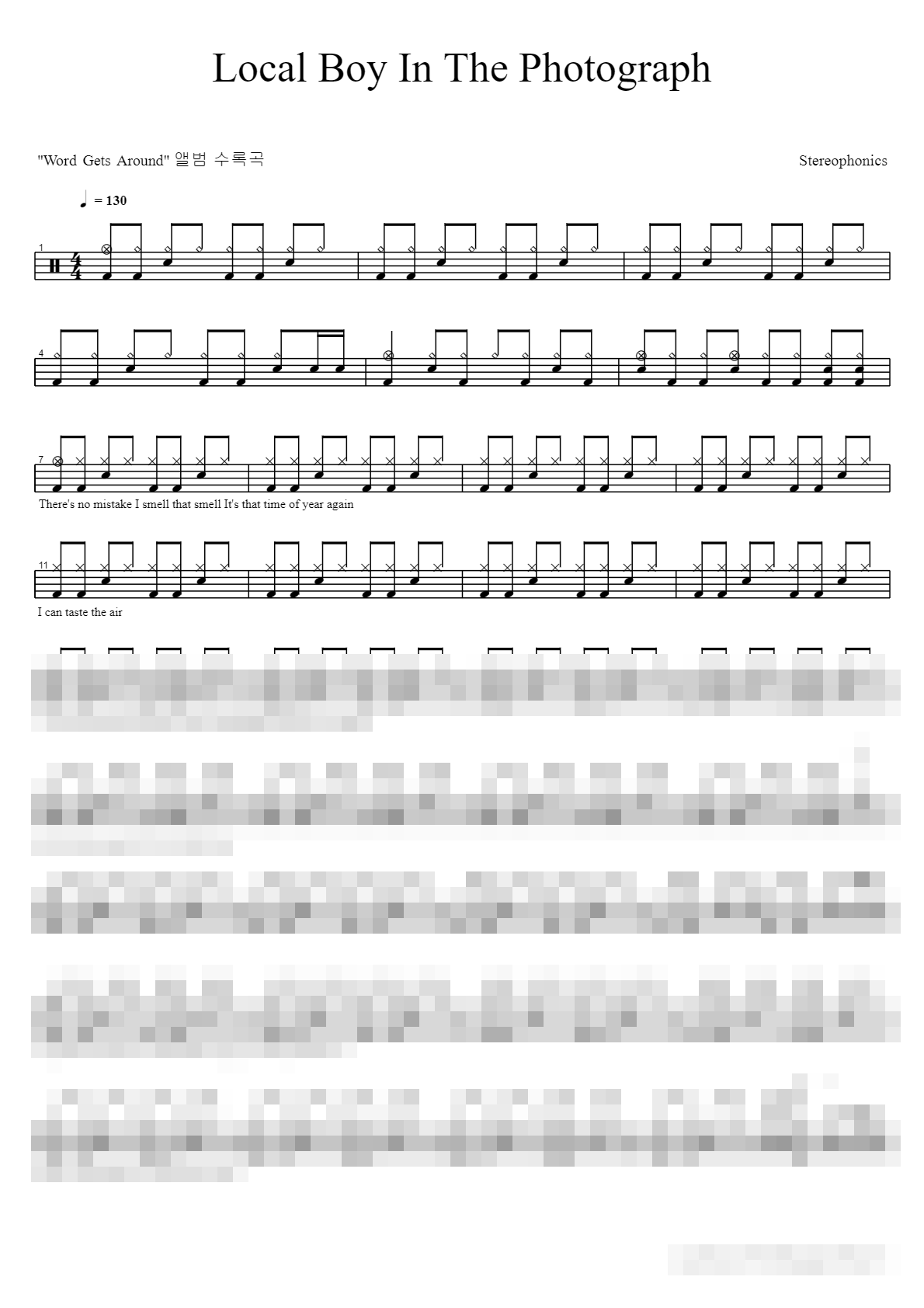 Local Boy In The Photograph Sheet Music Preview