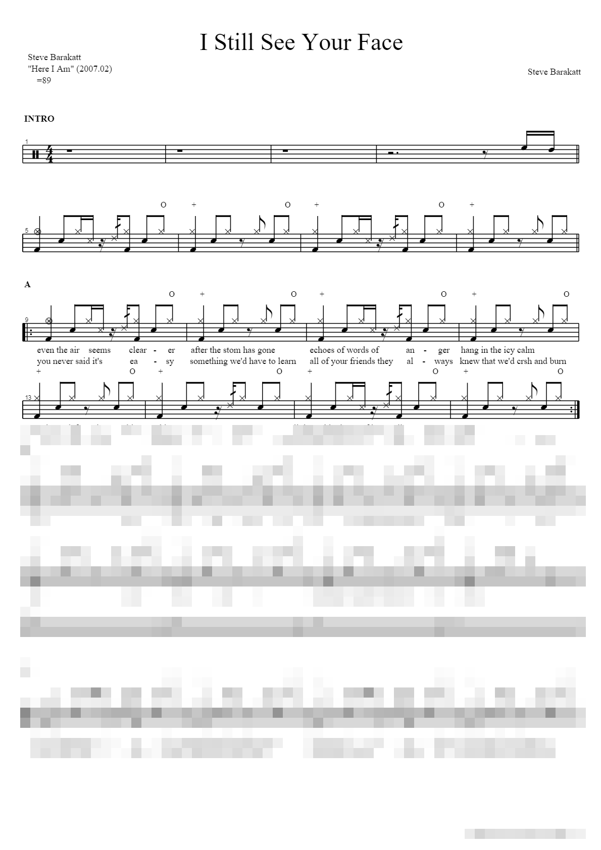 I Still See Your Face Sheet Music Preview