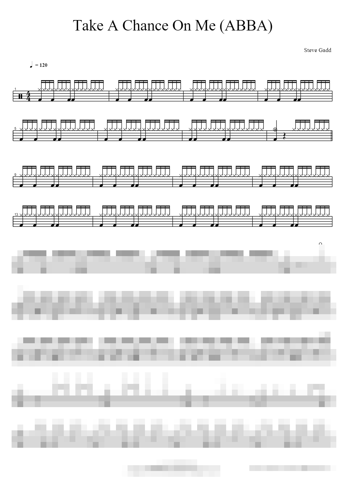 Take A Chance On Me (ABBA) Sheet Music Preview