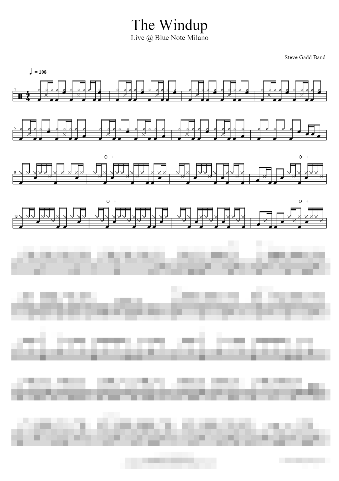 Live @ Blue Note Milano Sheet Music Preview