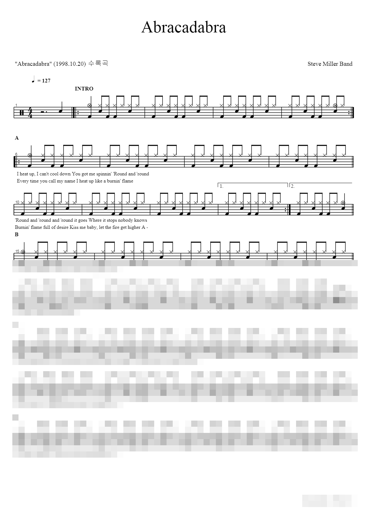 Abracadabra Sheet Music Preview
