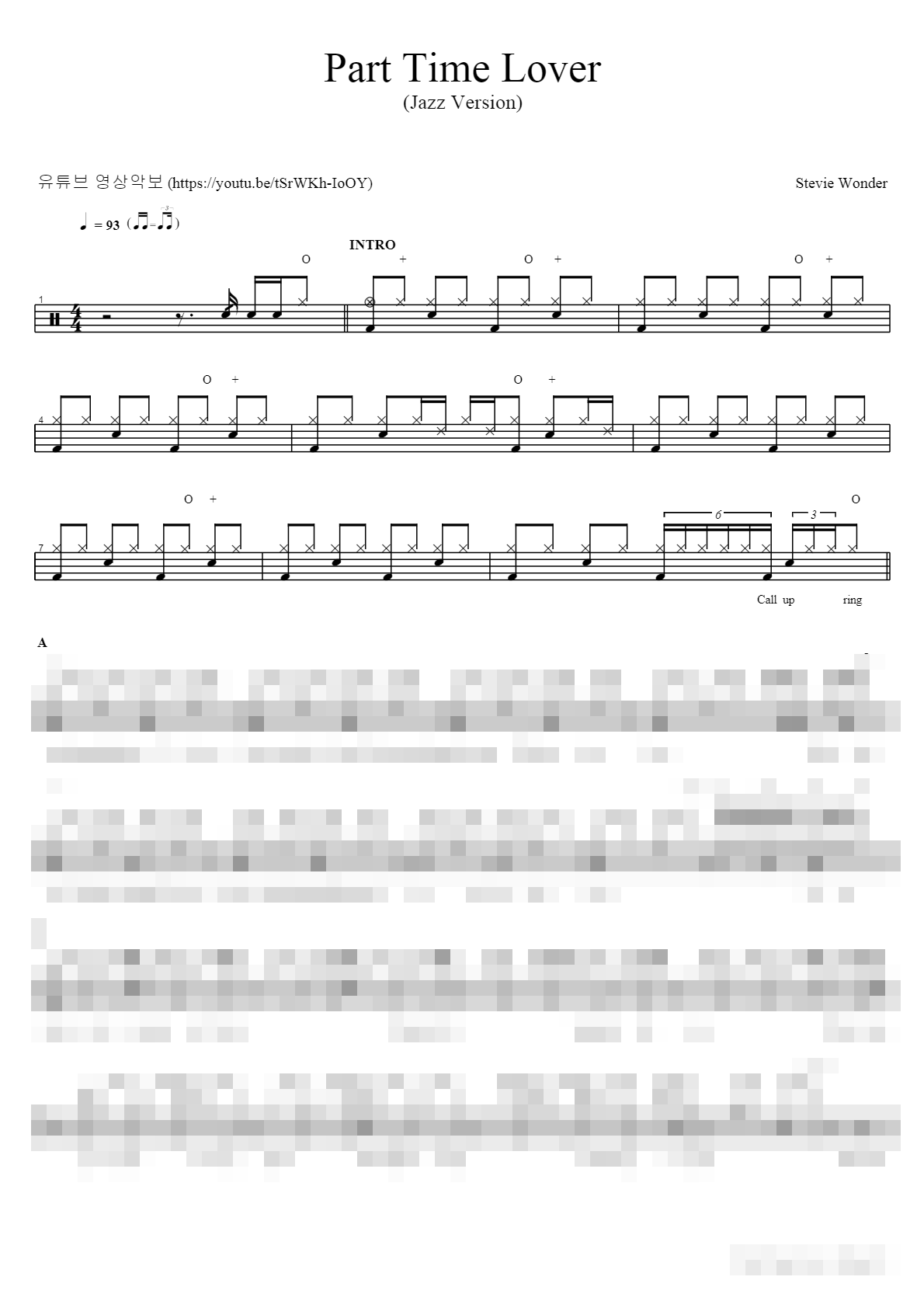 Part Time Lover (Jazz Version) Sheet Music Preview