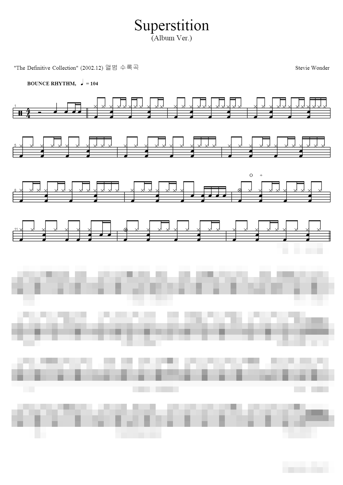 Superstition Sheet Music Preview