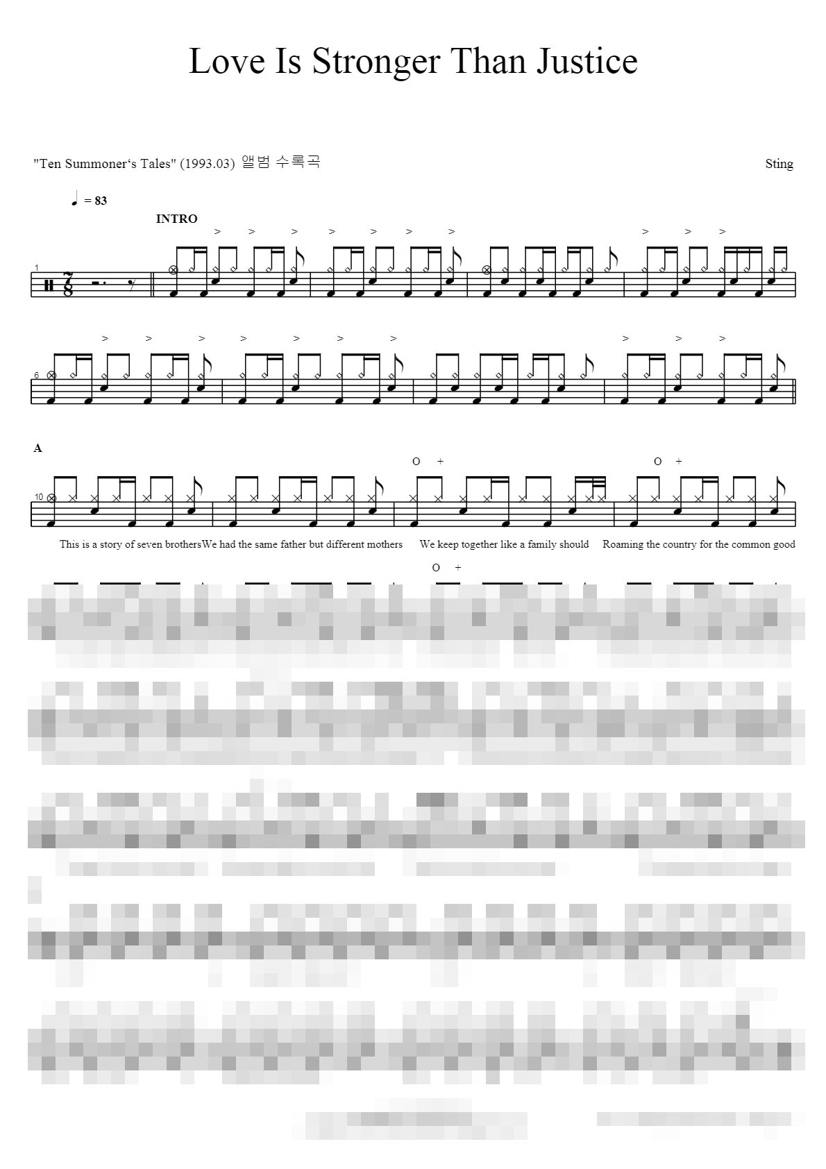 Love Is Stronger Than Justice Sheet Music Preview