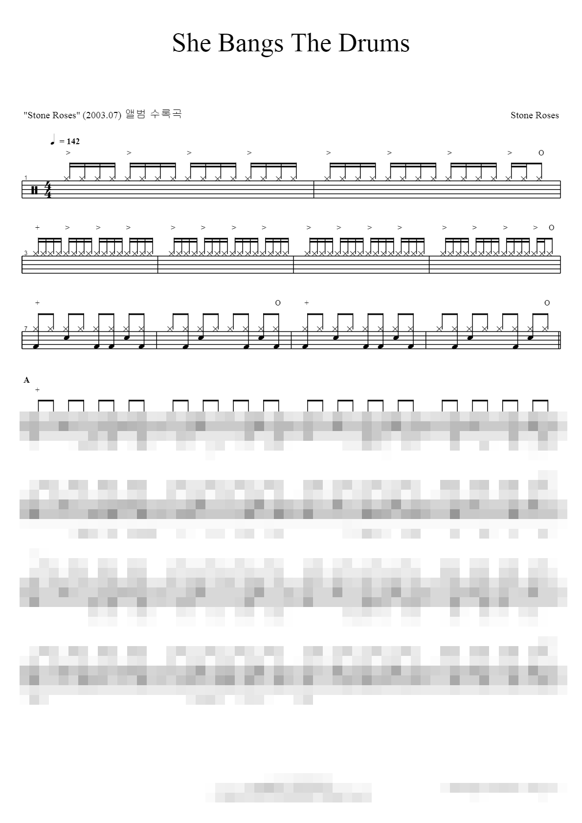 She Bangs The Drums Sheet Music Preview