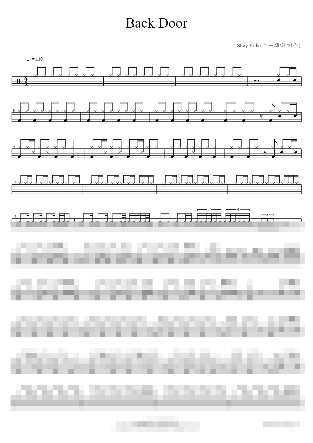 Back Door Sheet Music Preview