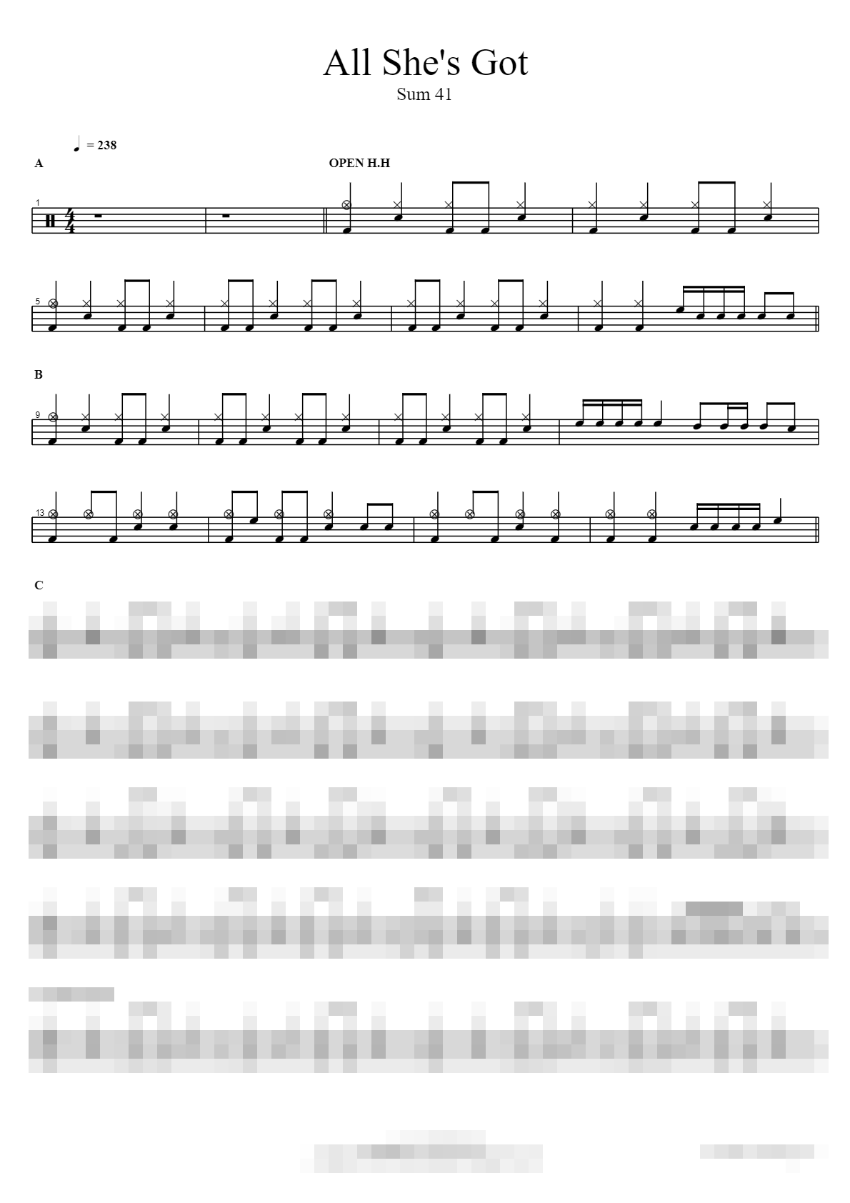 All She's Got Sheet Music Preview