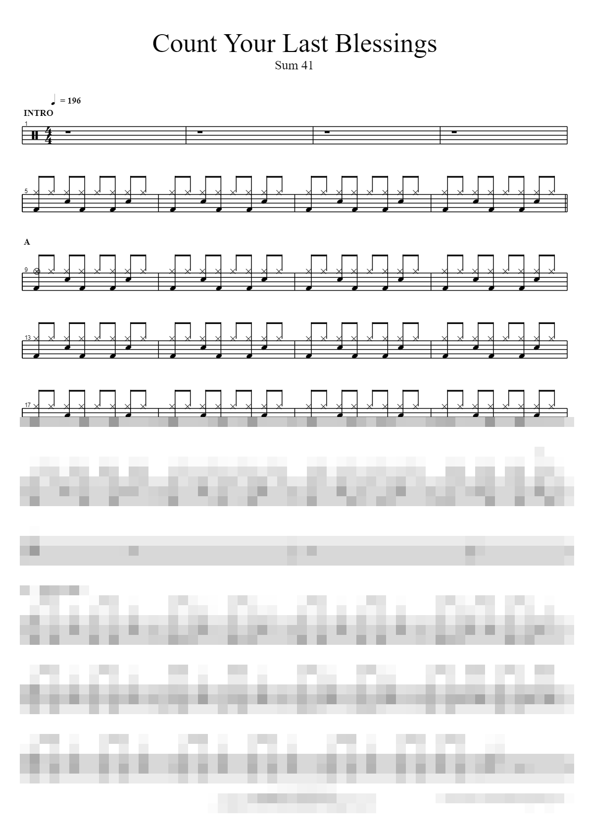 Count Your Last Blessings Sheet Music Preview