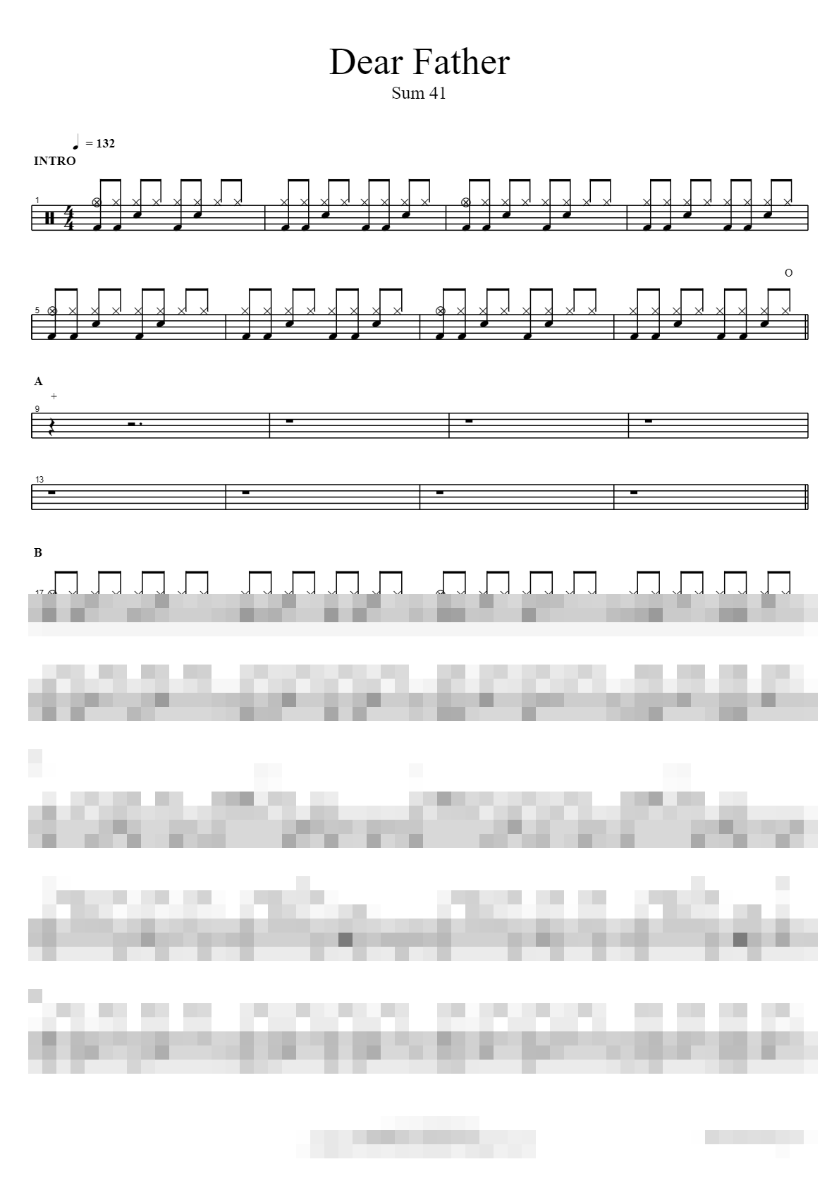 Dear Father Sheet Music Preview