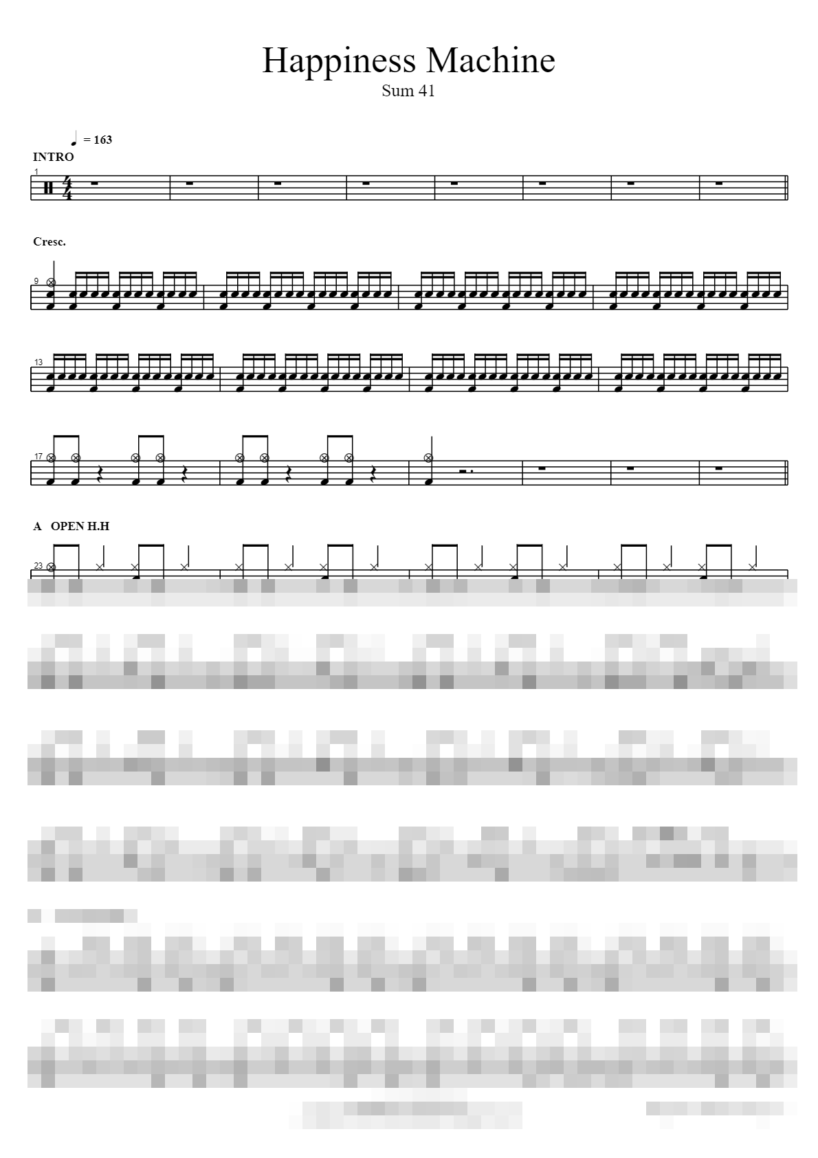 Happiness Machine Sheet Music Preview