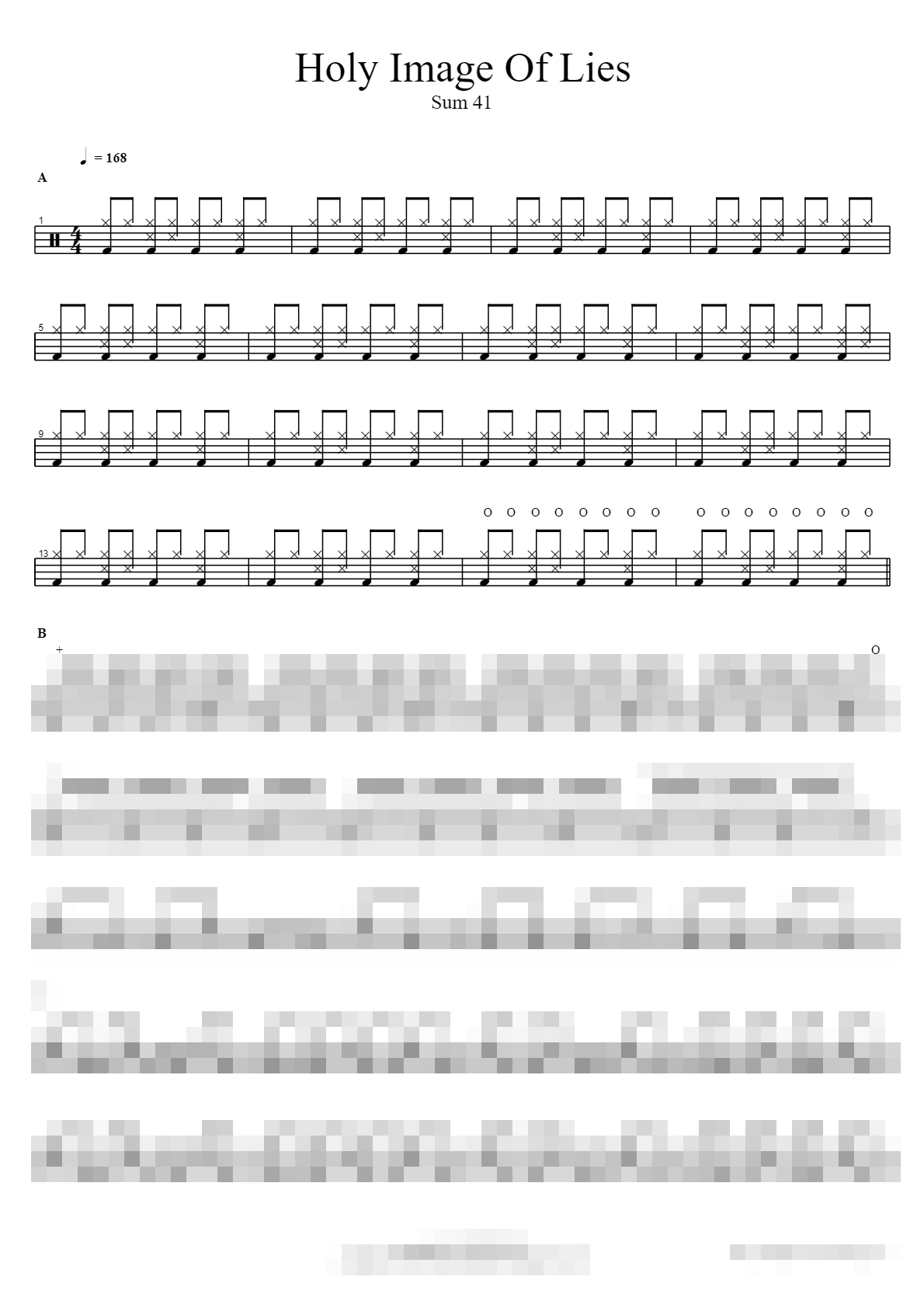 Holy Image Of Lies Sheet Music Preview