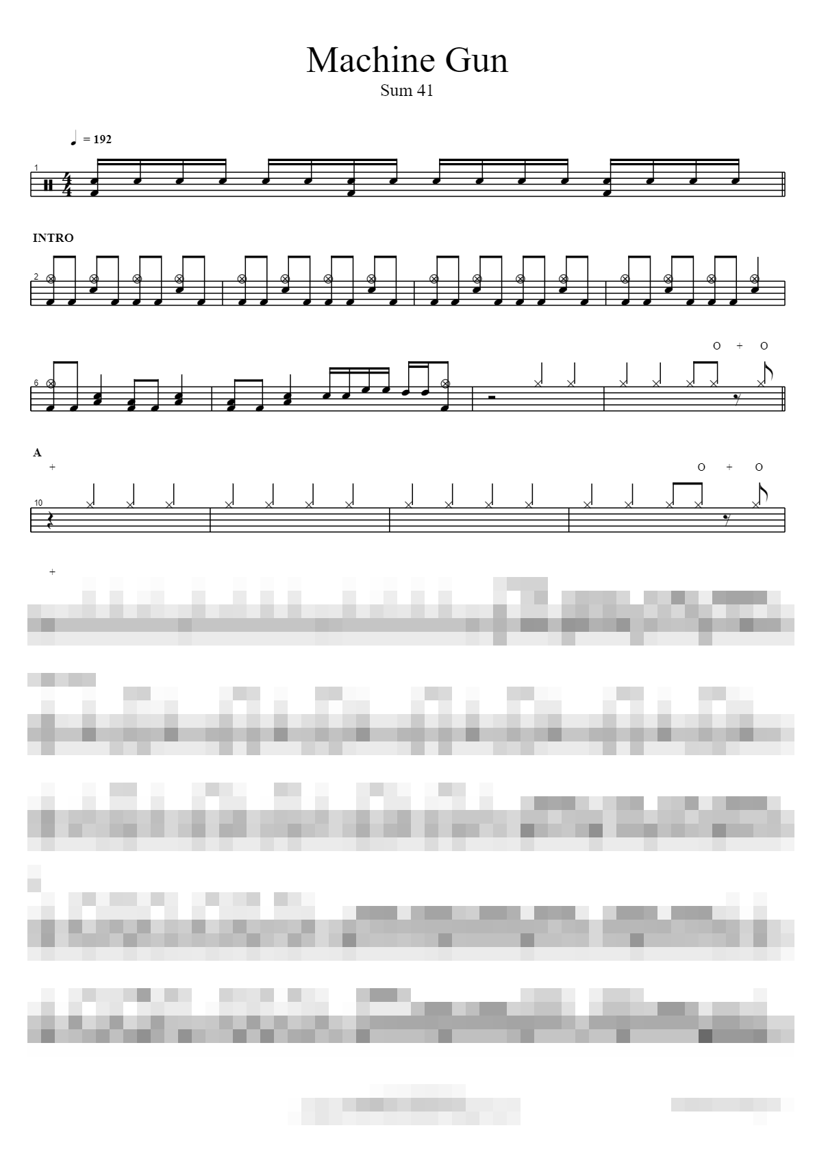 Machine Gun Sheet Music Preview