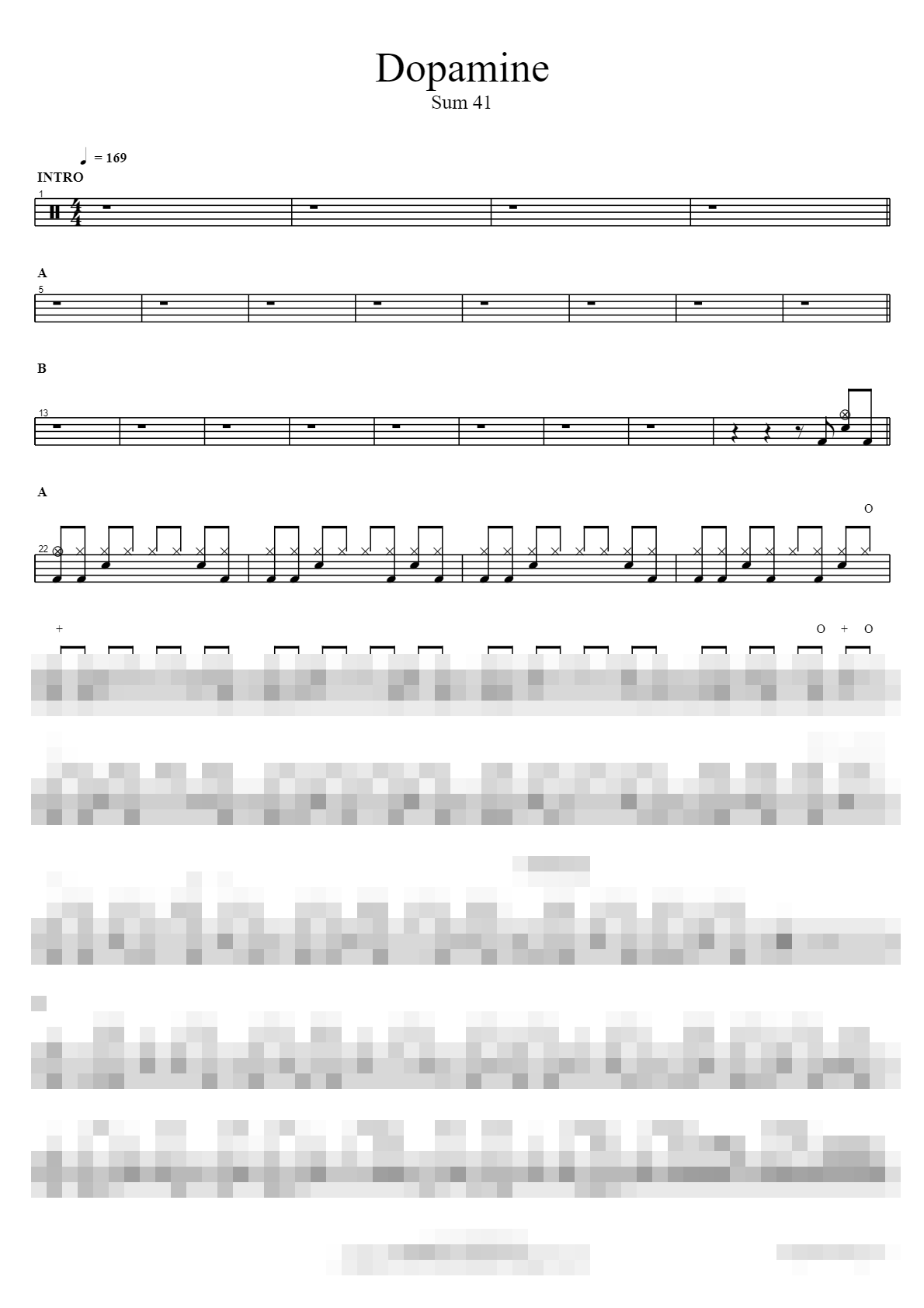 Dopamine Sheet Music Preview