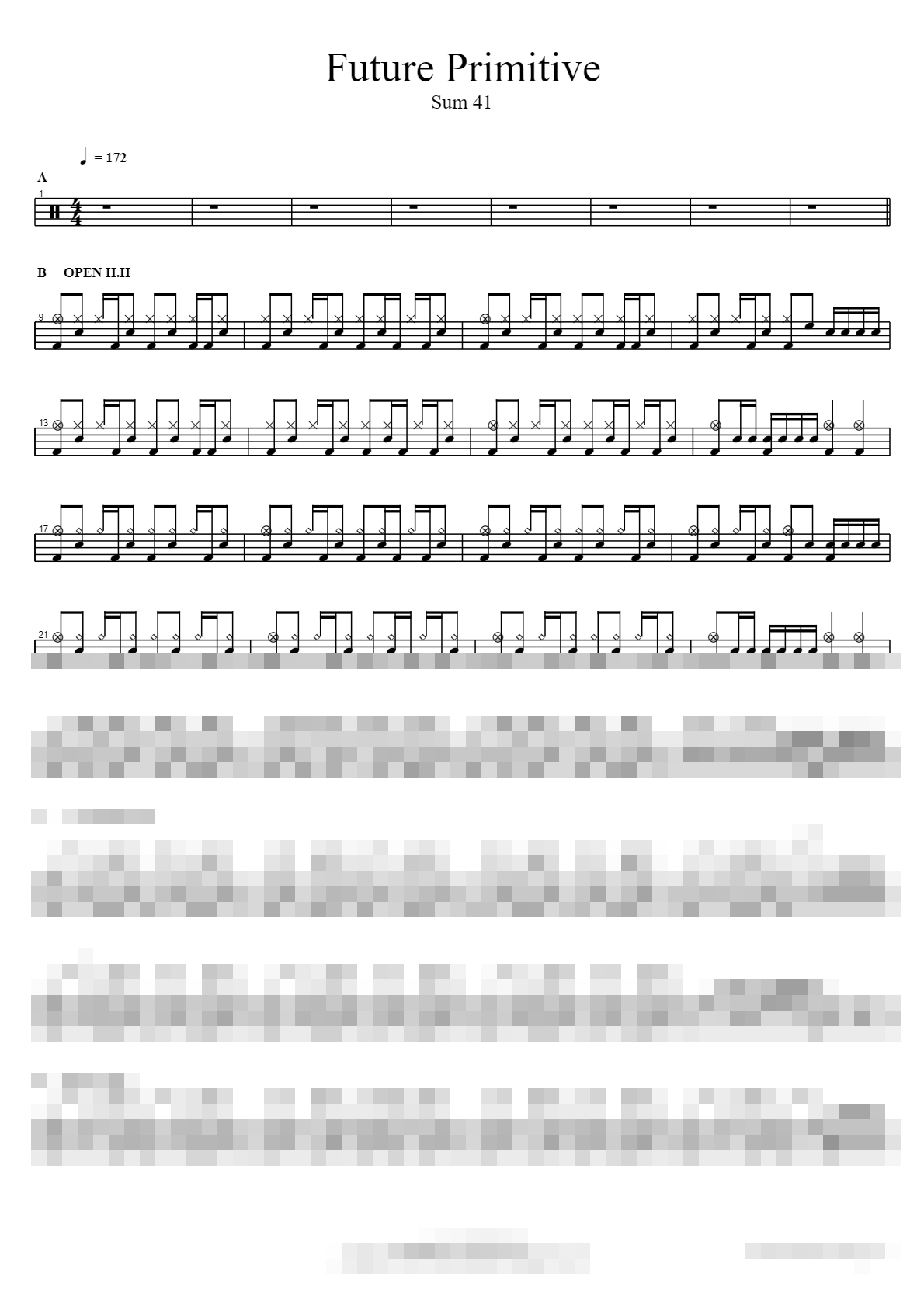 Future Primitive Sheet Music Preview