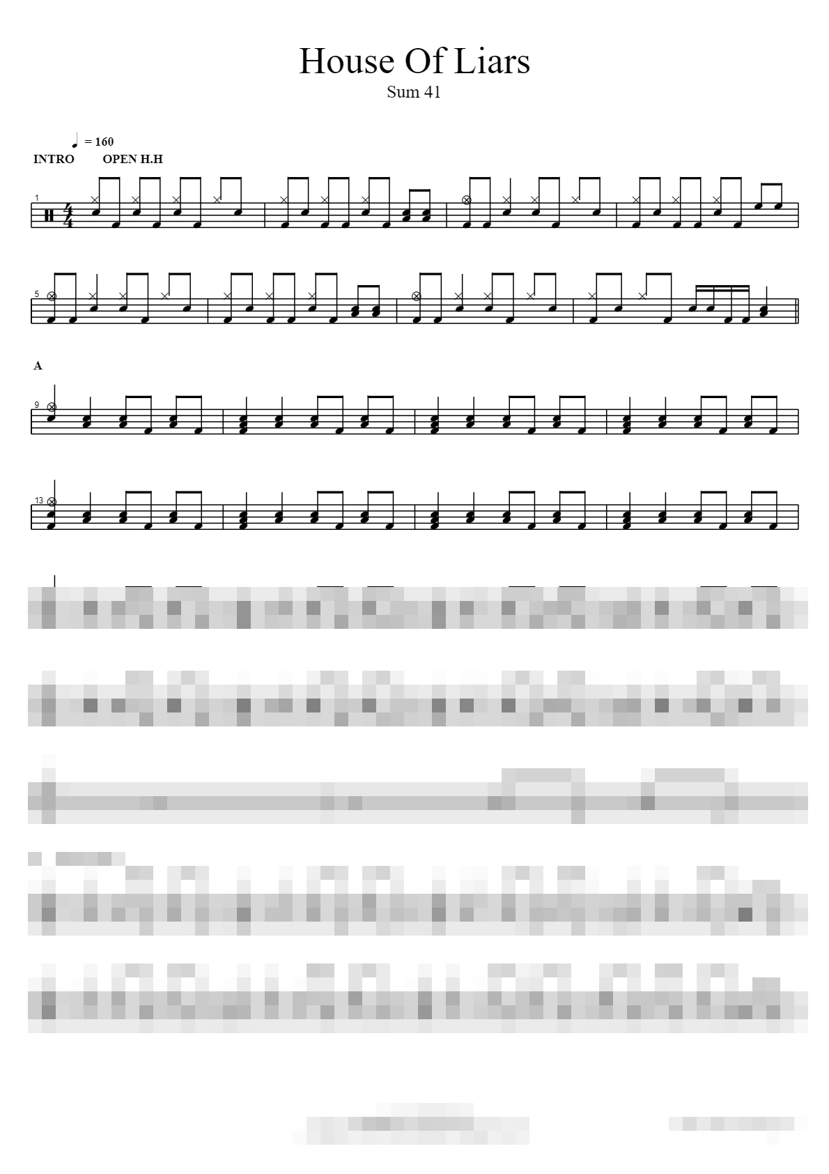 House Of Liars Sheet Music Preview