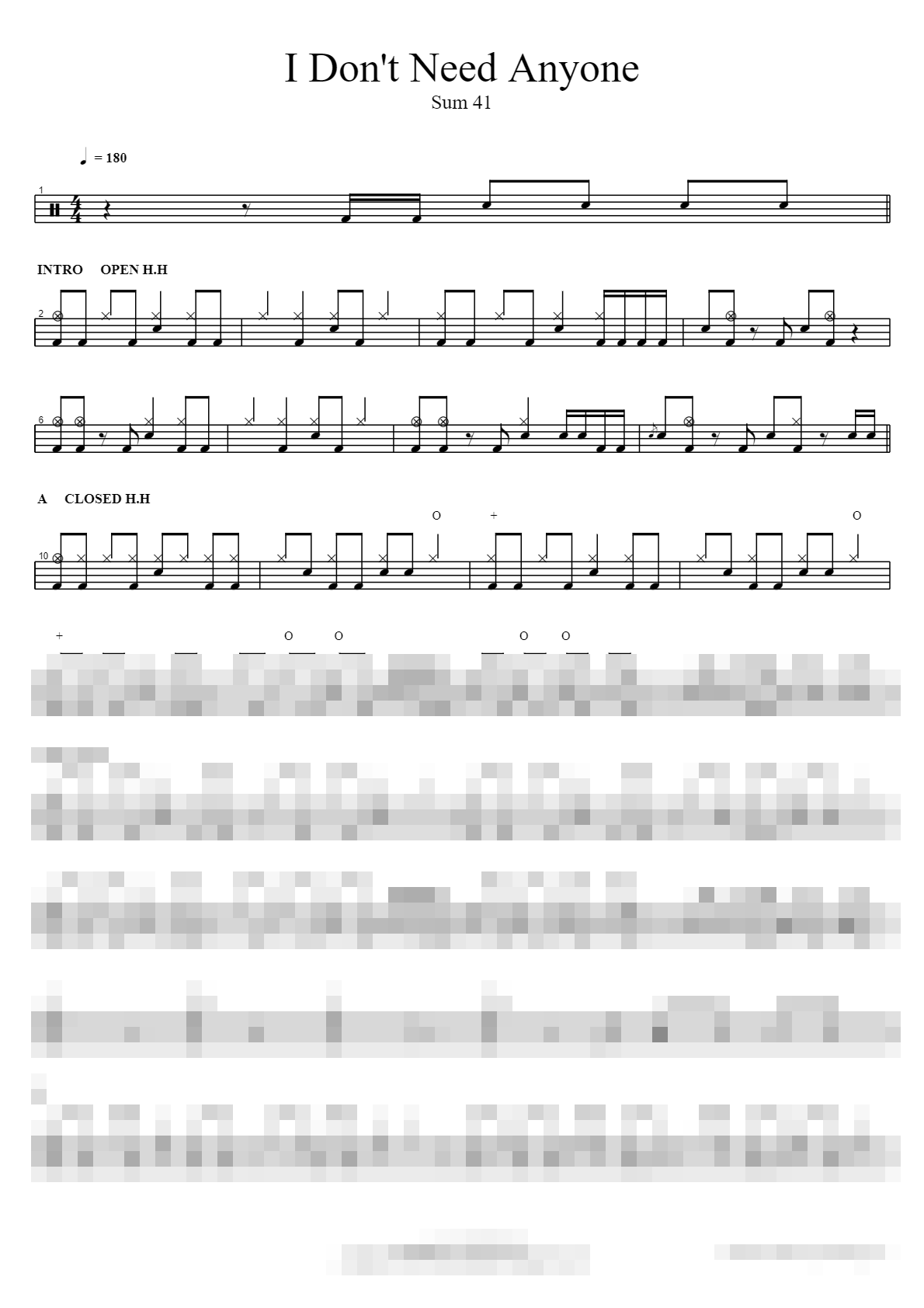 I Don't Need Anyone Sheet Music Preview