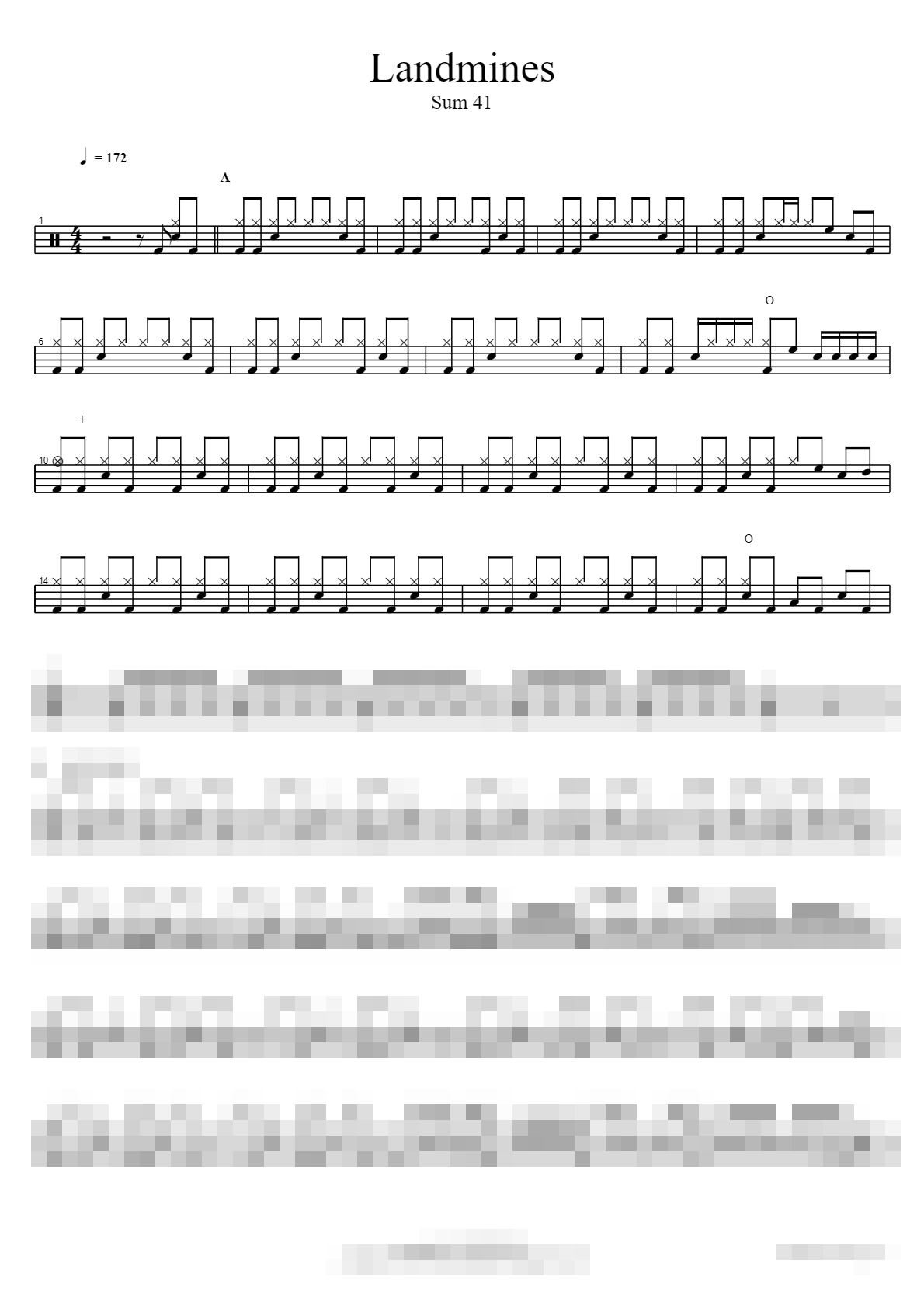 Landmines Sheet Music Preview